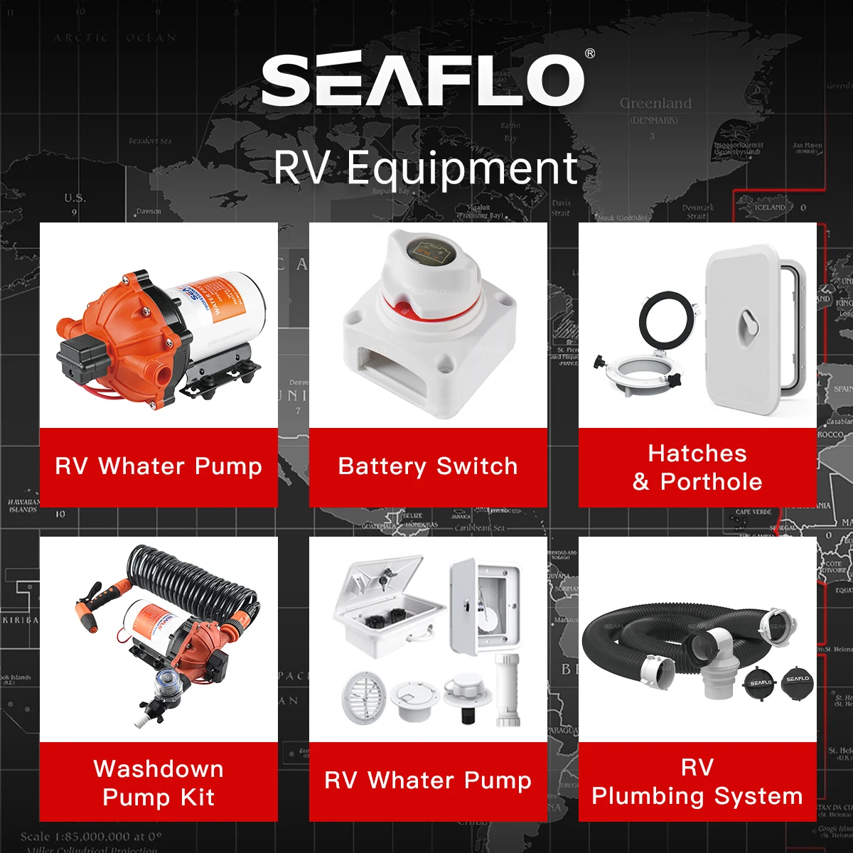 SEAFLO Marine Boat Manual diaphragm hand Bilge Pump with Water Transfer and Self-Priming High-Flow Suitable for Wine and Juice bilge pump marine water pump