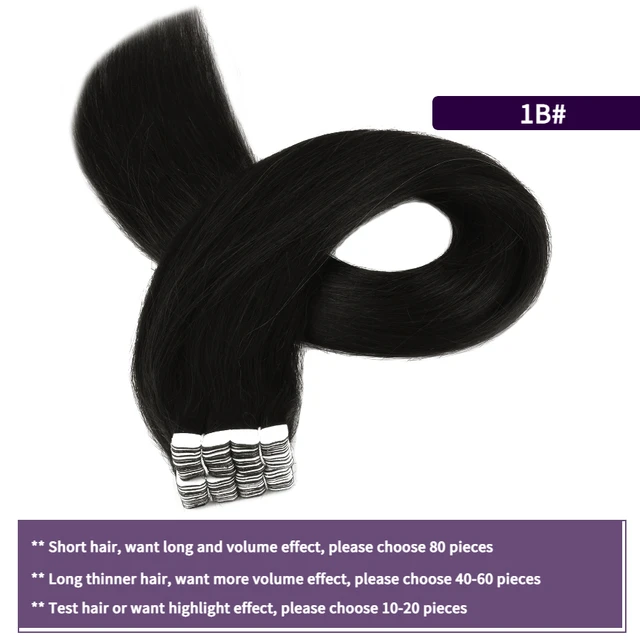 MW Mini Tape In Human Hair Extensions Natural Straight Hair Machine Remy Invisible Skin Weft Adhesive Glue On Hair 12