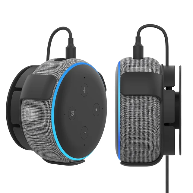 Compatible con Alexa Echo dot 3rd soporte de pared, accesorios con gestión  de cables integrada, no requiere tornillos, accesorios para altavoces, rack  (Alexa Echo dot 3rd, blanco) A333 : : Electrónica