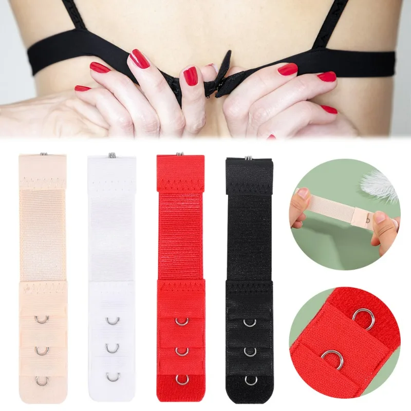 Elastic Bra Extender Clip Clasp Buckle Adjustable Back Belt Fastener Ladies Underwear Accessories Soft Lingerie Extension 1/8pcs