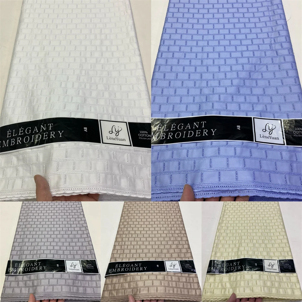 

2024 Dubai Atiku Material 100% Cotton Top Quality Soft African Atiku Fabric Swiss Voile Cotton for Men and Women Cloth 5 Yards