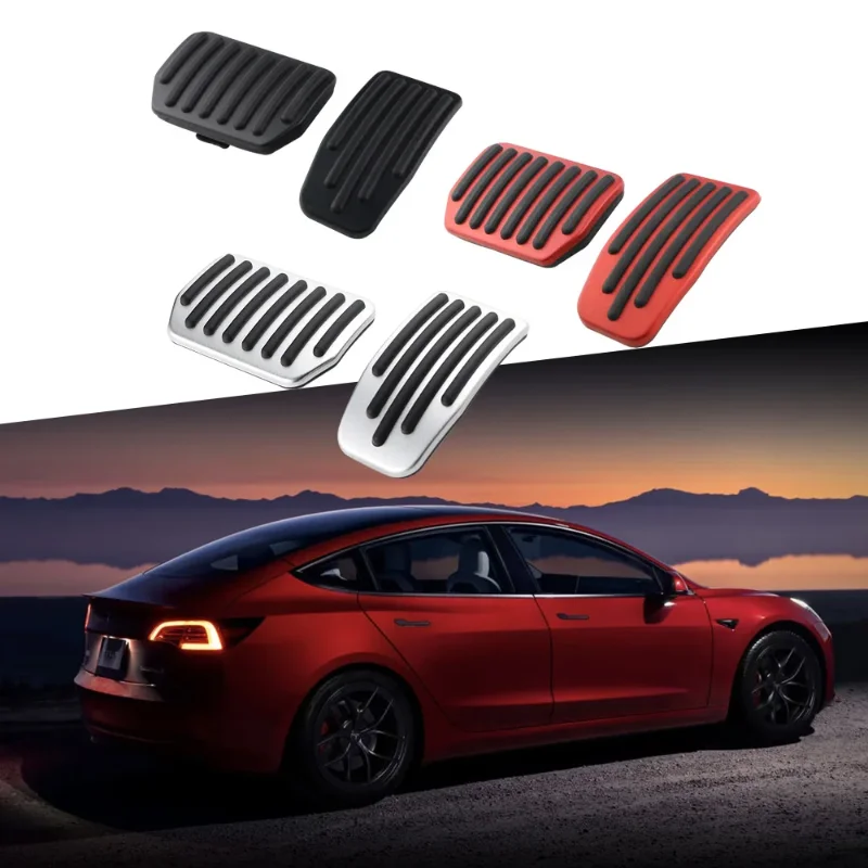 Foot Pedals Cover Anti-Slip Car Foot Pedal Brake Gas Pedal For Tesla Model 3/Y 2017 -