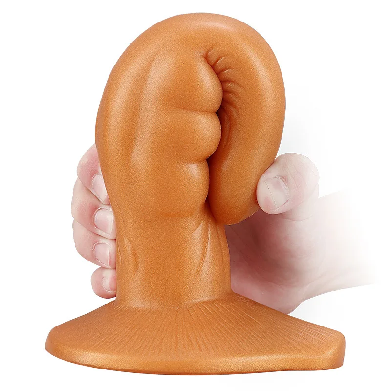Dildo Plus Consolo Grande com Base Texturas e Ventosa