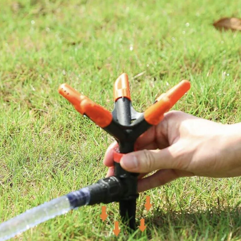 Garden Sprinkler Automatic 360-Degree Rotation Lawn Sprinkler For Large Area Coverage-Adjustable Weighted Garden Watering Syst