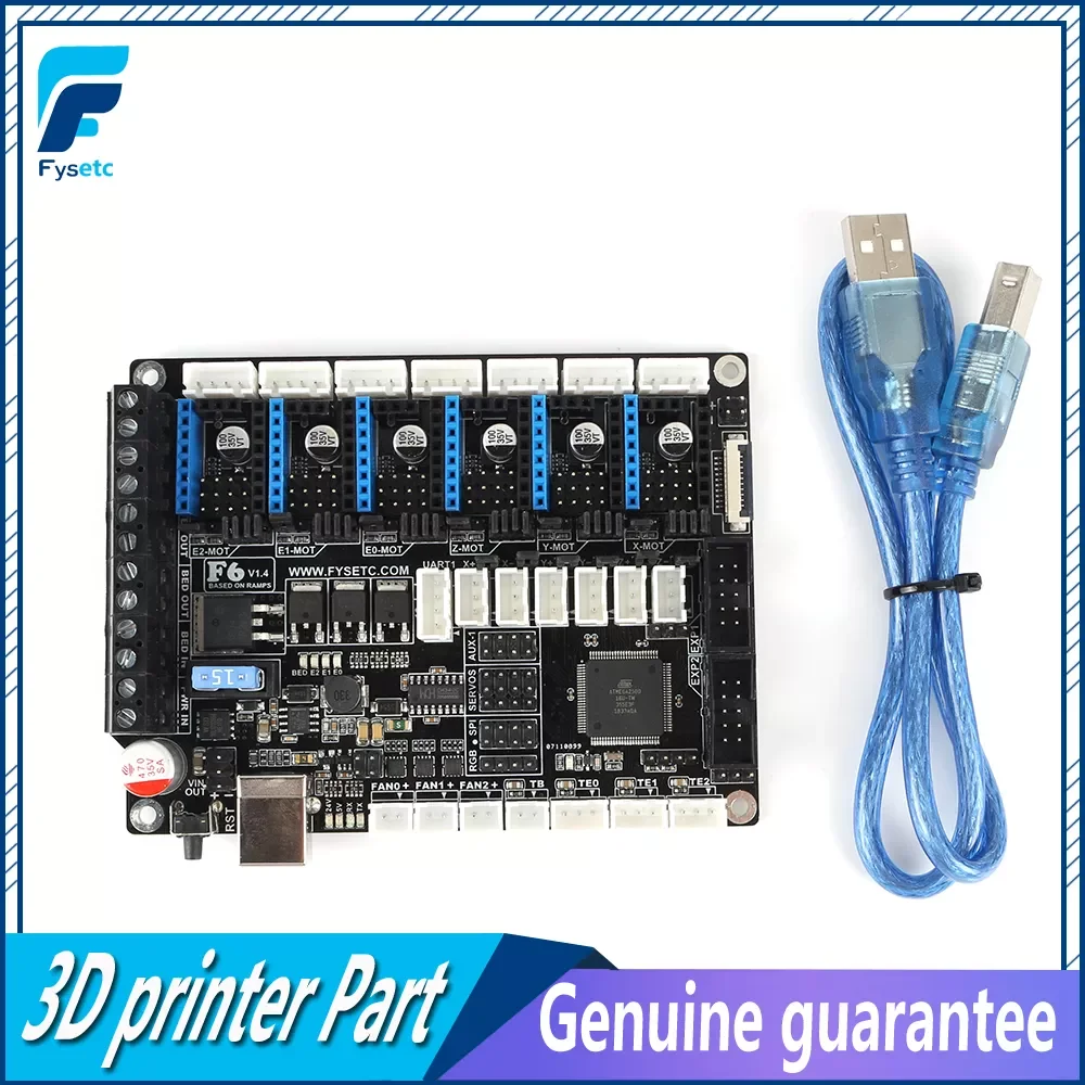 

FYSETC F6 V1.4 Board ALL-in-one Up to 6 Motor Drivers For TMC2208 UART Flying With XH/MX Connector VS SKR V1.3 S6 For Ender 3