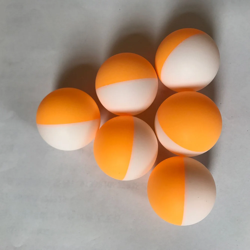 Description Picture 2 of itemCan Judge Rotation Trajectory Double Colors Seamed Table Tennis Balls 50pcs 40+mm 1-Star ABS Plastic Ping Pong Ball for Training