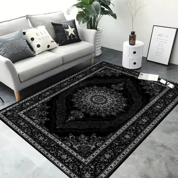 Bohemia Mandala Geometric Area Rug Carpet for Home Living Room Bedroom Sofa Doormat Kitchen Decor, Kid Anti-Slip Floor Mats