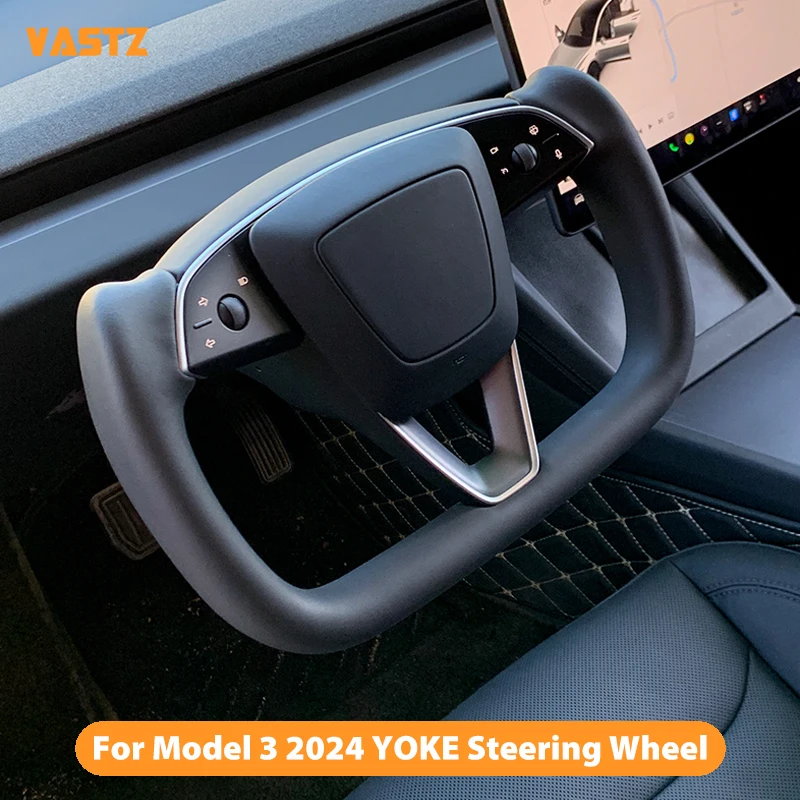

Шейка рулевого колеса VASTZ S Rank для Tesla Model 3 Highland 2024, черная, белая подушка безопасности, индивидуальный нагрев 350 мм