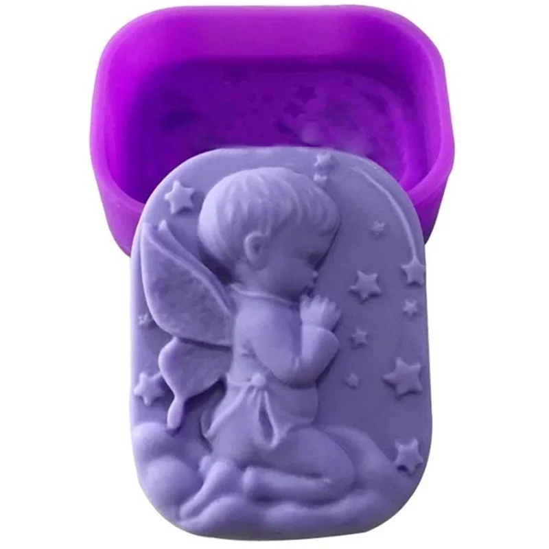 Silicone Mold New Angel Boy Handmade Mold Silicone Cake Ice Modeling Tool Pastry Arts Decorative Molds for Soap Making