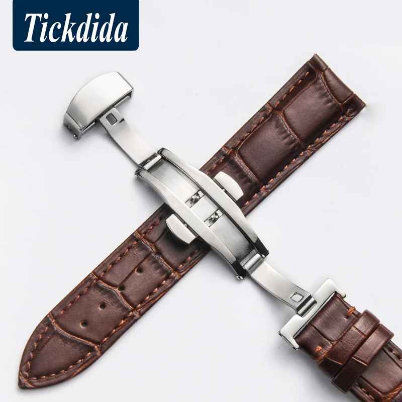 

18mm 20mm 22mm Universal Butterfly Buckle Strap Steel Buckle Strap for Huawei Watch GT 3 Pro GT3 46mm Watch Band Galaxy Watch 4