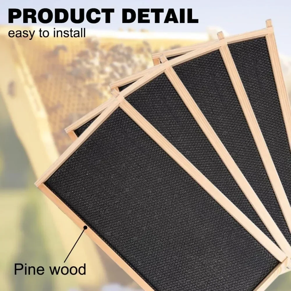 10-Frame Bee Hives with 2 Deep Bee Box 2 Medium Hive Box with Beehive Frames and Beeswax Coated Foundation Sheets