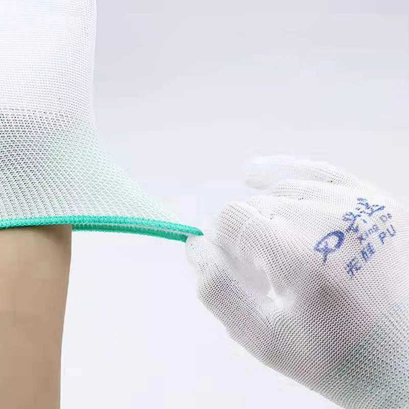 Antistatic Gloves 1pair Anti Static ESD Electronic Working Gloves Pu Coated Palm Coated Finger PC Antiskid For Finger Protection antistatic gloves