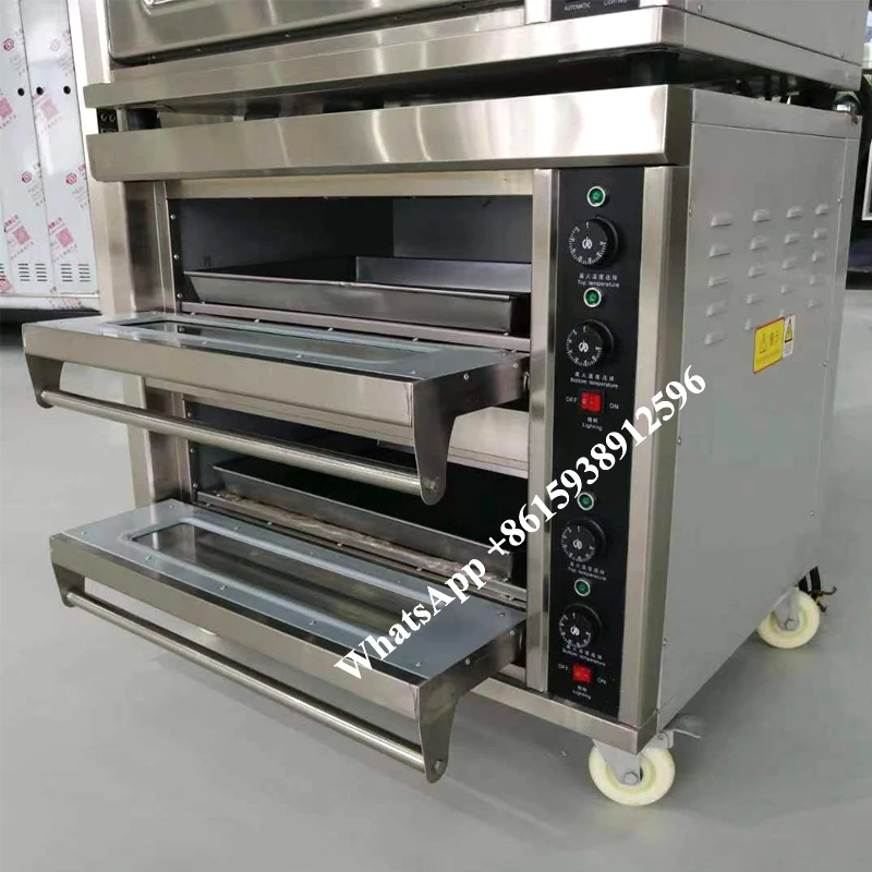 Forno Elettrico 6400W Macchina Da Forno Commerciale 220V 2 Strati 2 Vassoi Pane Pizza Pollo Panetteria Gas Broiler