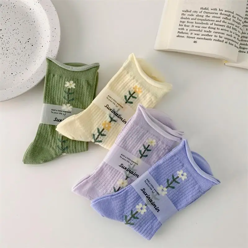 Тонкие ажурные женские носки Harajuku