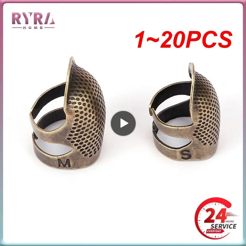 Sewing Accessories 1~20PCS Retro Finger Protector Antique Thimble Ring