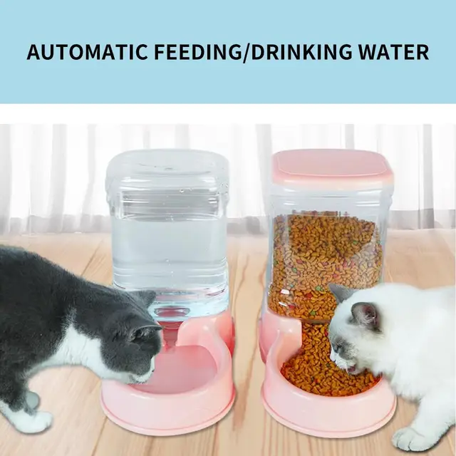 3.8L PP Material Pet Large Capacity Cat Dog Food Dispenser For Cat Dog Water Drinking Feeding Dispenser Water Bowl Accessories 4