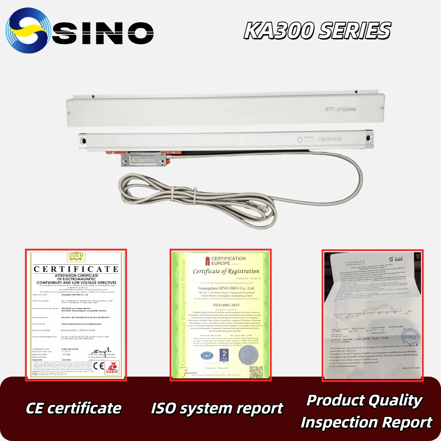 High Precision Milling Lathe Grinder DRO Linear Glass Scale 470mm-820mm TTL 5um 5VDC Grating Ruler Encoder Sensor Displacement