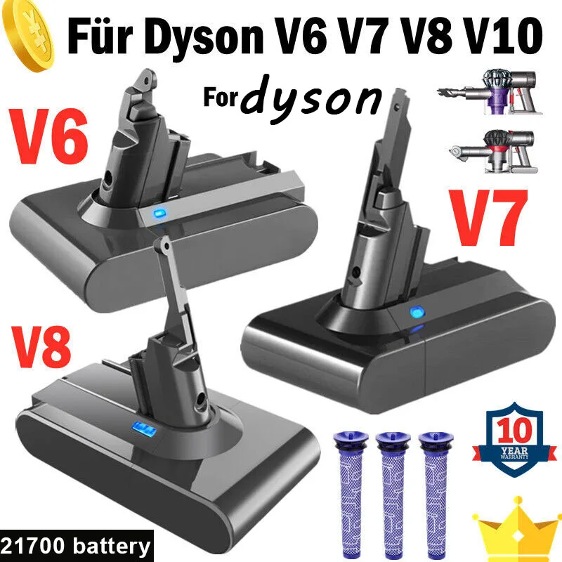 Per Dyson V6 V7 V8 Aspirapolvere Portatile Assoluto Per Batteria Dyson V8 V8 Sv10 Batteria Ricaricabile Batterie V8 Fluffy Yh5