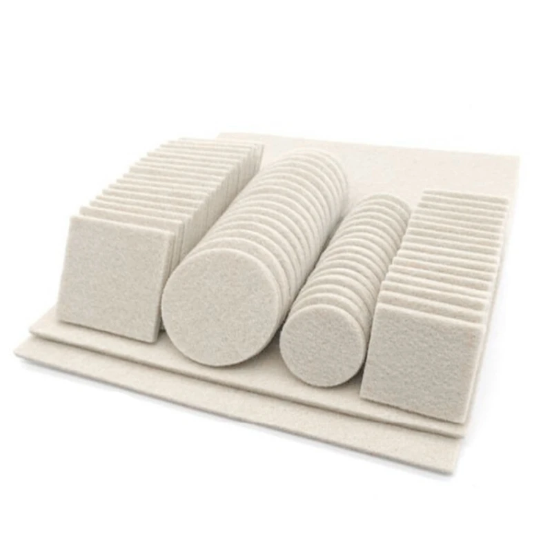 80/130pcs Furniture Chair Table Leg Self Adhesive Felt Wood Floor Protectors Anti Scratch Protect Pads Set
