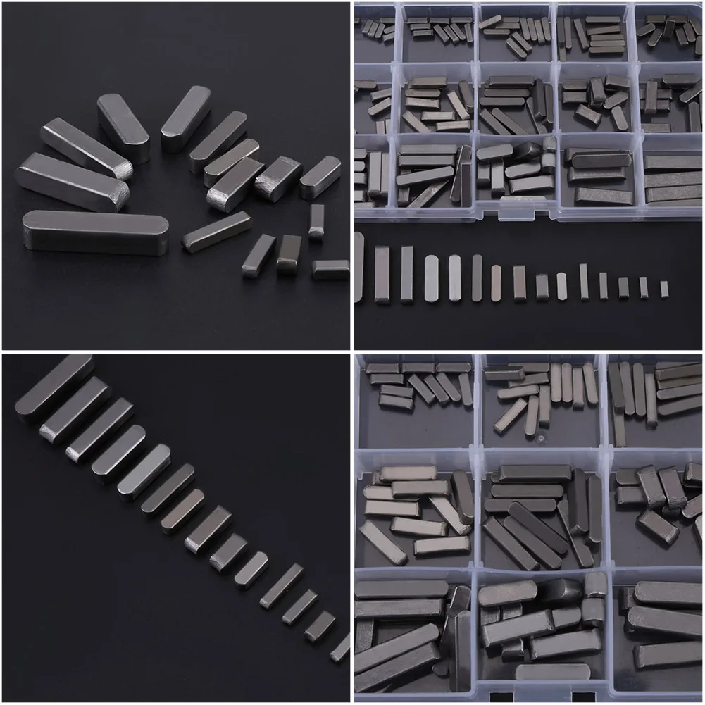 평행 드라이브 샤프트 키 세트, 라운드 엔드 페더 키, 12mm 평행 키, 8mm, 10mm, 12mm, 16mm, 20mm, 25mm, 30mm