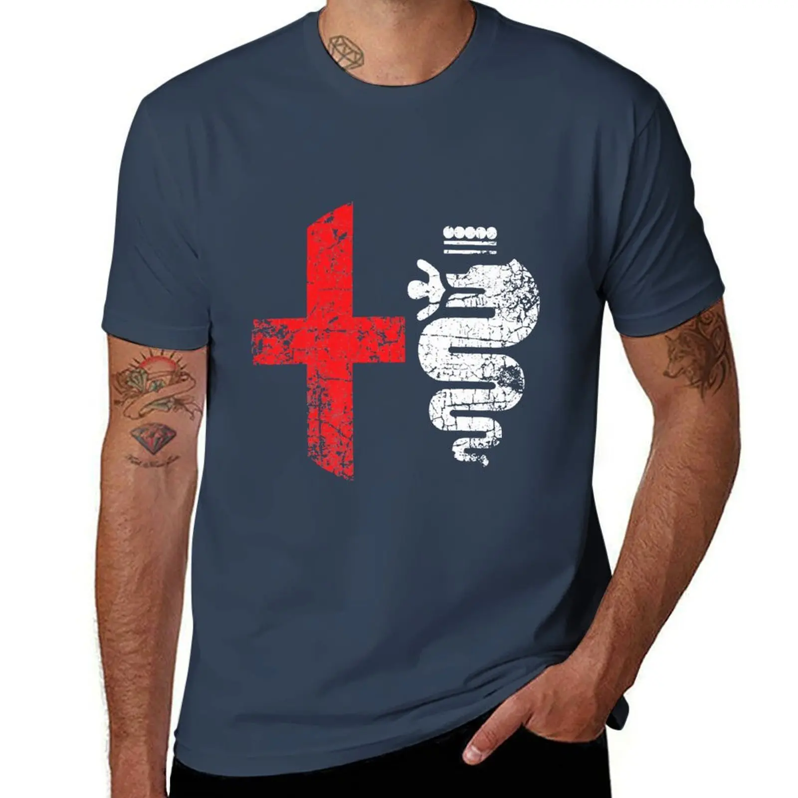 Alfa Car Drivers Stylish Grunge Logo Oversized White T-Shirt