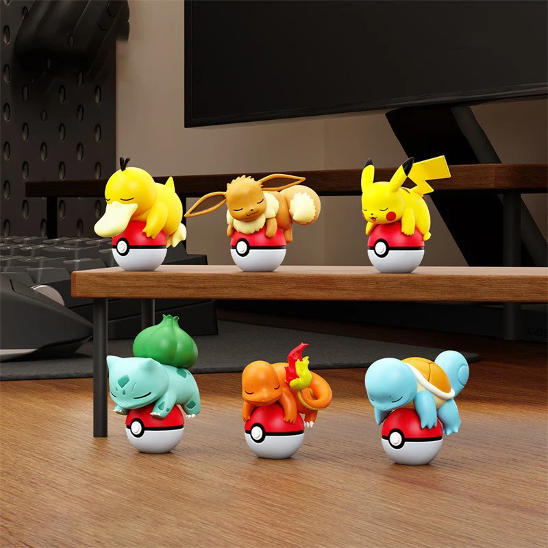 Authentique Pok é mon veilleuse poupée Pikachu EEVEE CHARMANDER BULBASAUR PSYDUCK ornement fait à la main jouet cadeau de noël pour enfants
