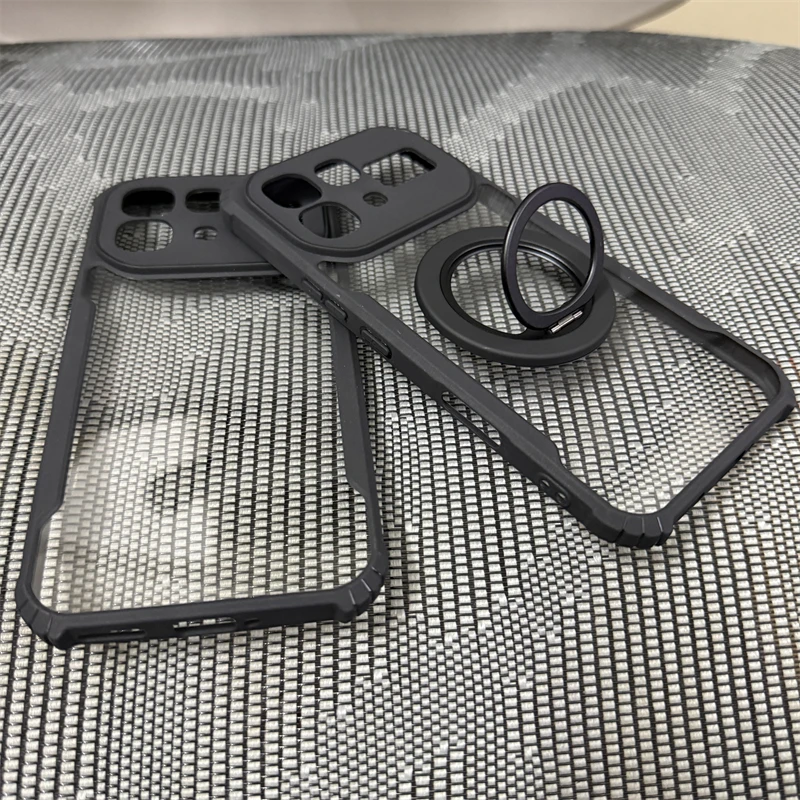 Infinix Note 60 Pro Magnetic Transparent Ring Holder Case - Acrylic Protective Shell