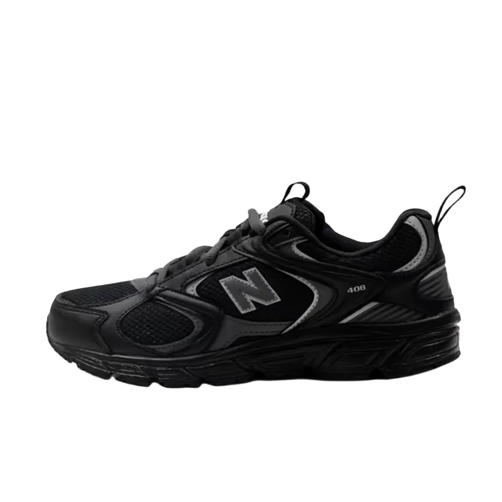 New Balance 408 Chaussures de course décontractées unisexes à tige basse – Noir, style rétro, semelle extérieure antidérapante, durables et confortables ML408K 1