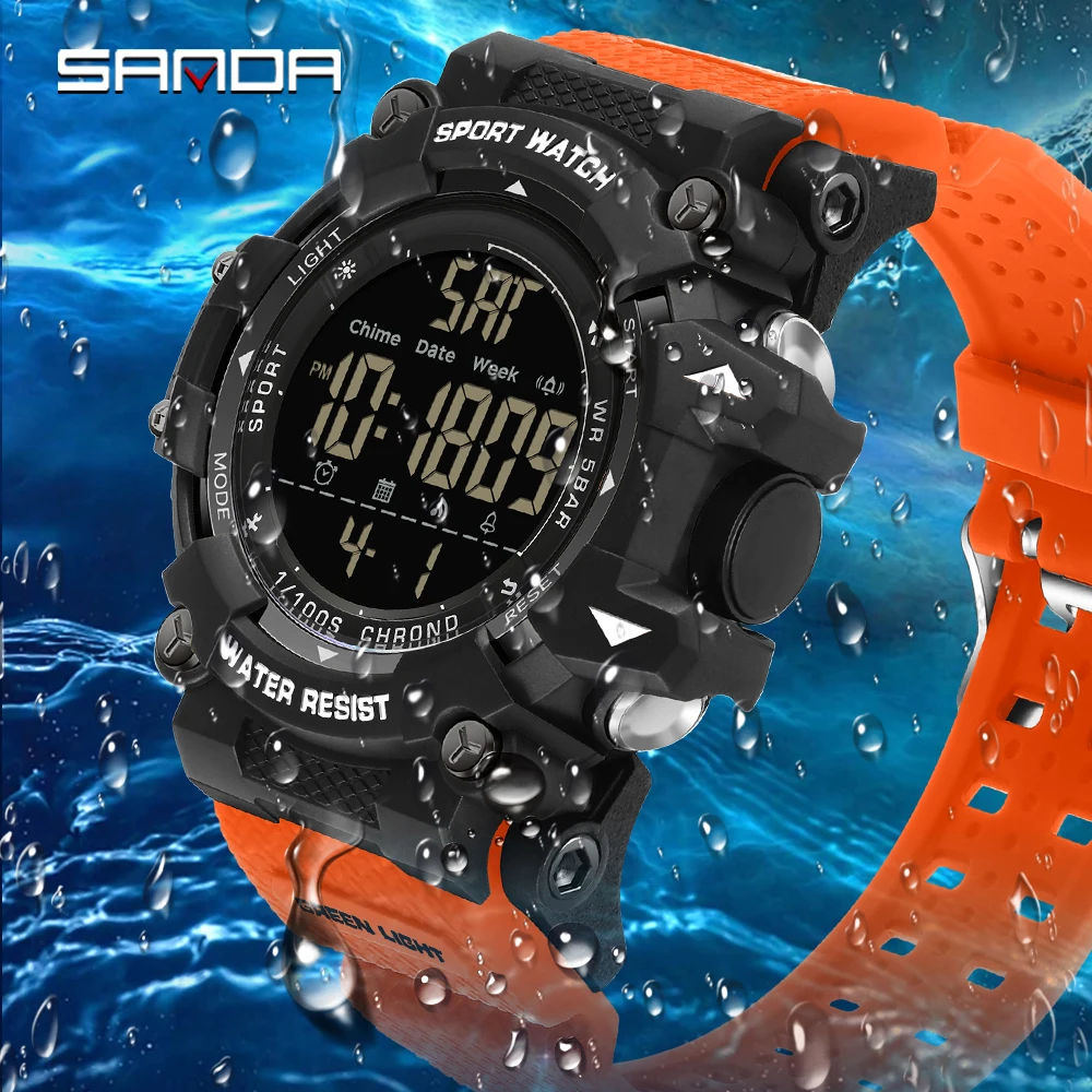 SANDA Stylish Multi-Function Waterproof Sports Watch