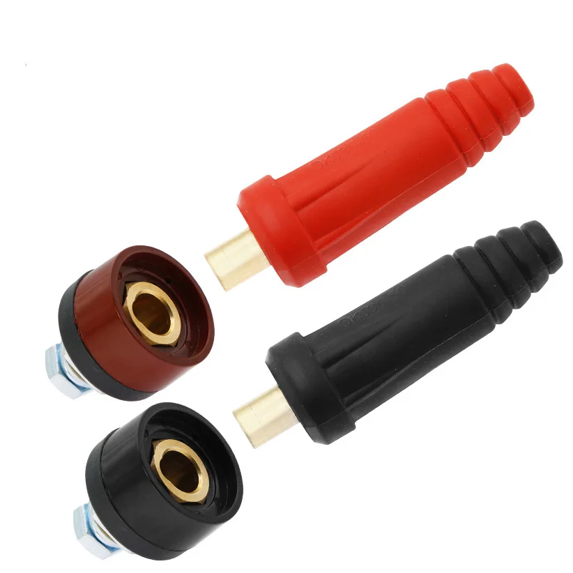 Europe Welding Machine Quick Fitting Male Cable Connector Socket Plug Adapter DKJ 10-25 35-50 50-70