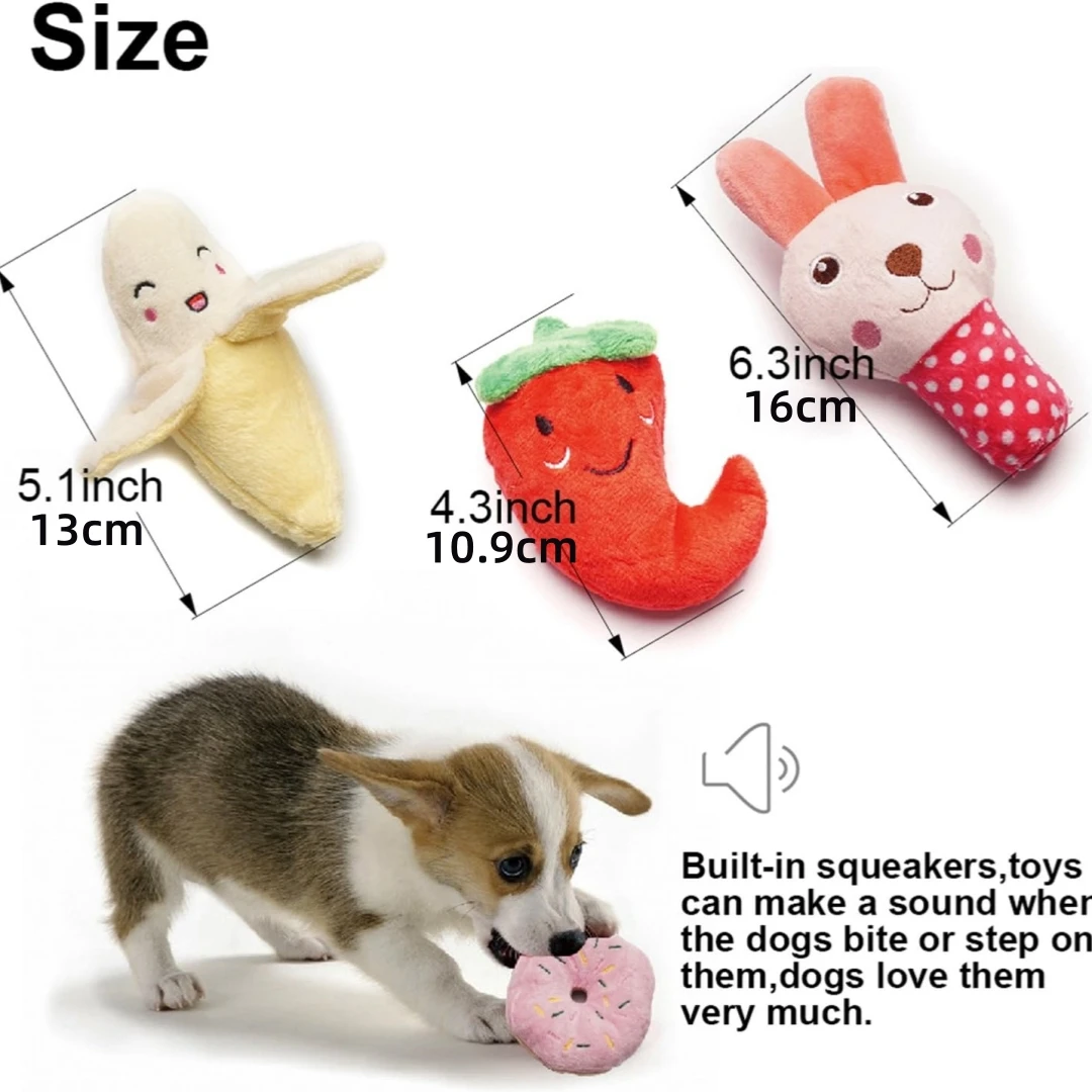 9-piece set of squeaking puppy toys, cute multi-color design, can bite at any time, suitable for small dogs 2
