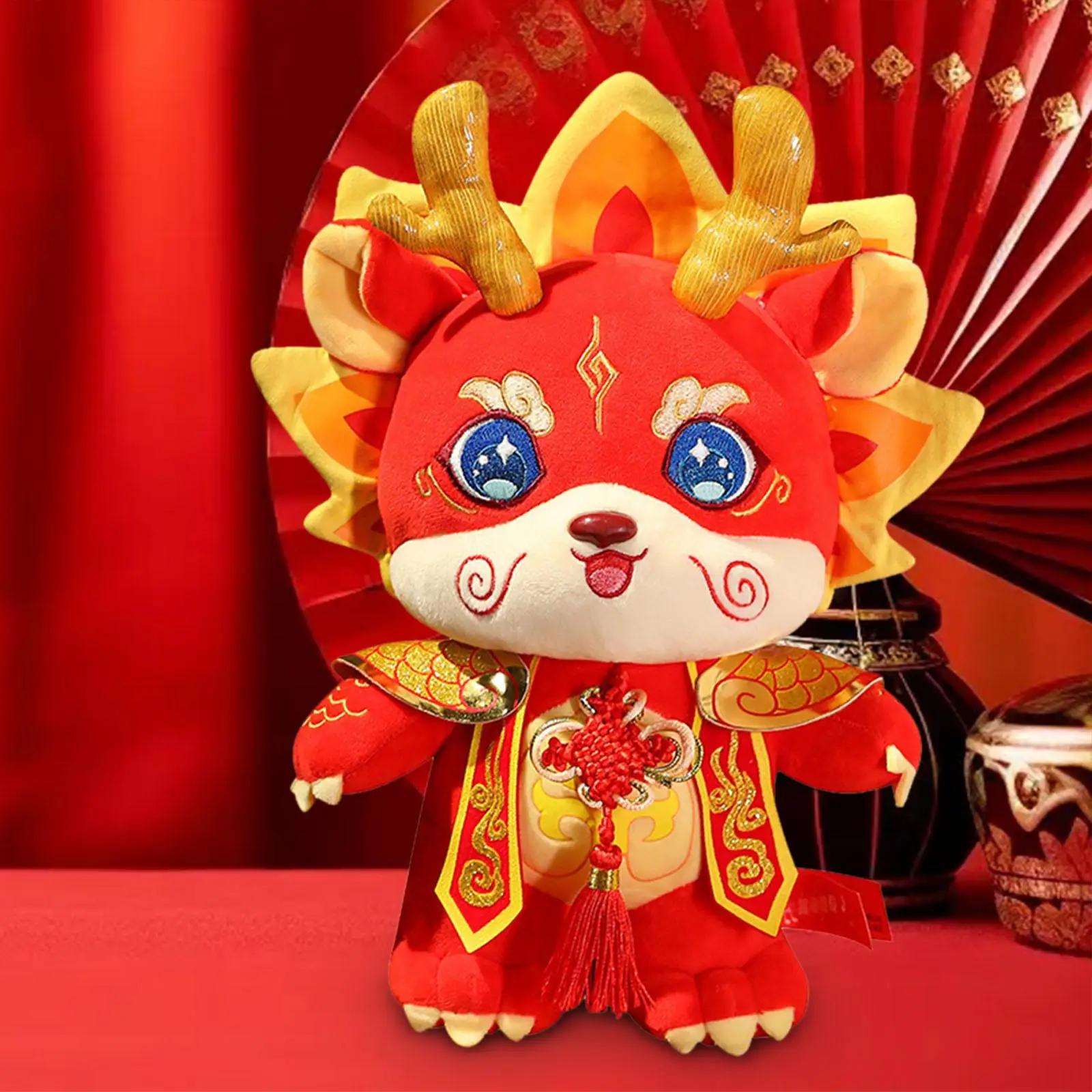 

2024 Chinese New Year Dragon Plush Doll Birthday Gift Parties Animal Doll for Home Holiday Bedroom Restaurant Year of The Dragon