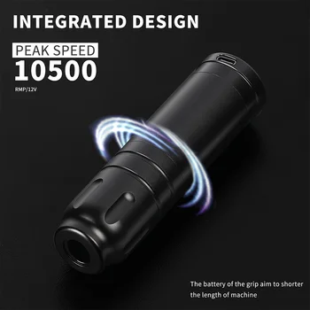 Macchina per tatuaggi wireless Batteria da 1500 mAh Durata della batteria di 6 ore Macchina per tatuaggi con penna per tatuaggi Macchine per trucco permanente Forniture per tatuaggi