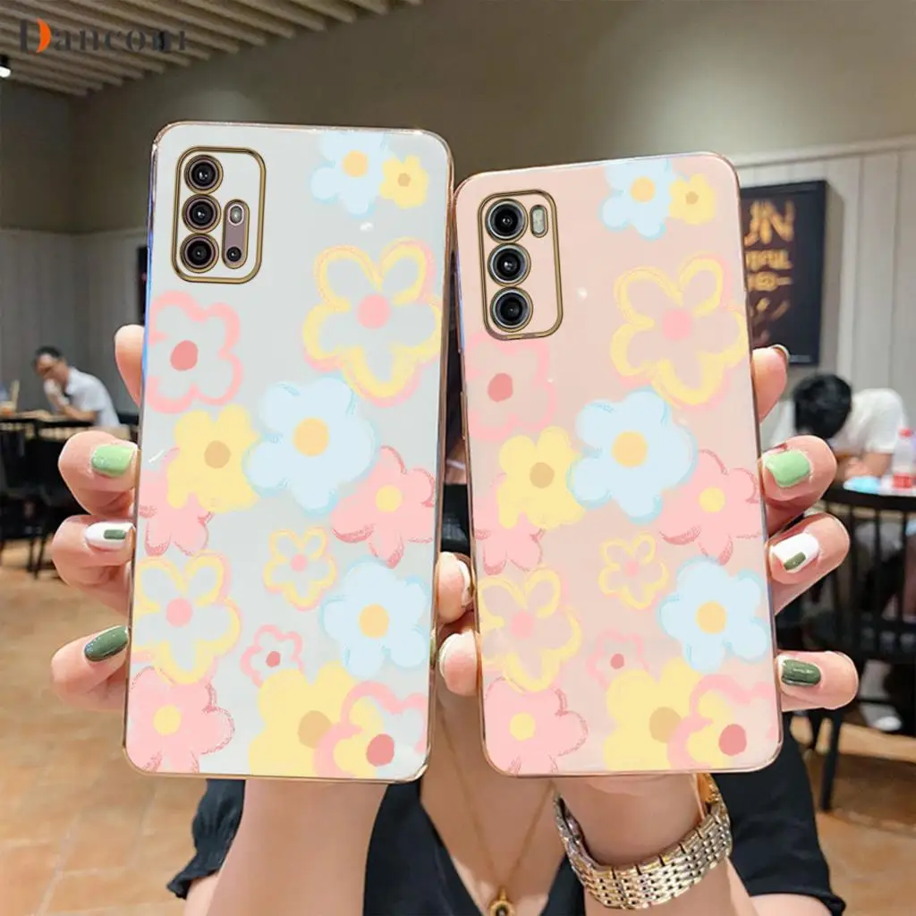 Elegant Floral Plating Silicone Phone Case