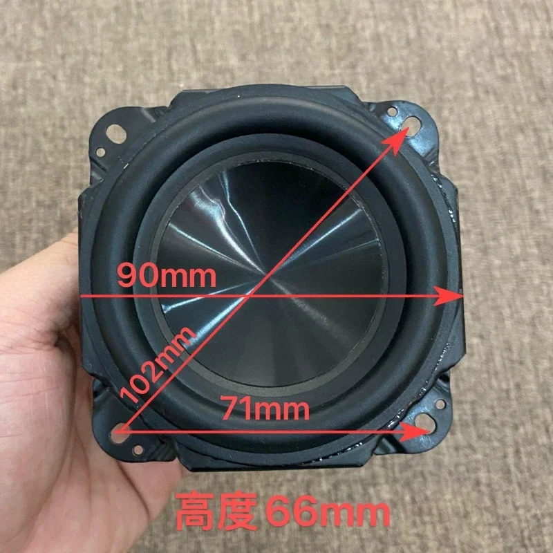 SOTAMIA 1Pcs 3.5 Inch Mid-woofer Speaker 4 Ohm 35W Sound Speaker Long Stroke Powerful Bass HIFI Loudspeaker DIY Subwoofer