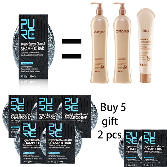 [알리익스프레스] PURC 유기농 천연 헤어 다크닝 샴푸 바: 그레이 헤어를 복원하고 젊음을 되찾아주세요