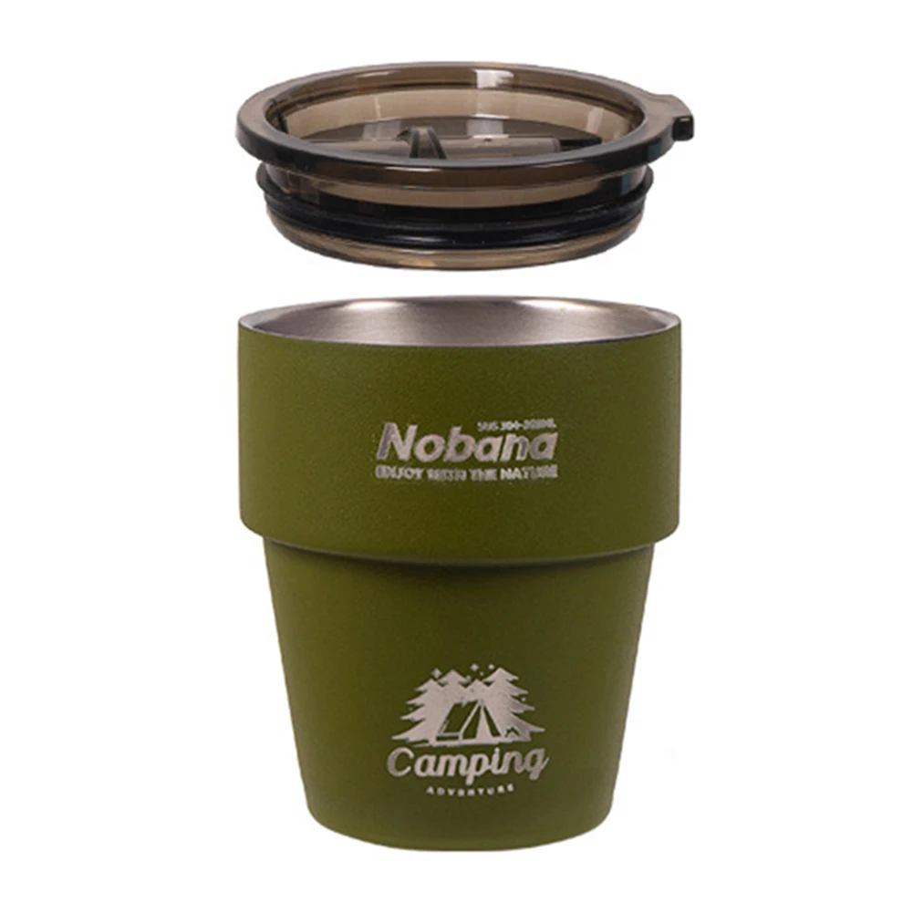 Portable Stainless Steel Insulated Travel Mug with Lid - 300ML, Ideal for Hot and Cold Beverages