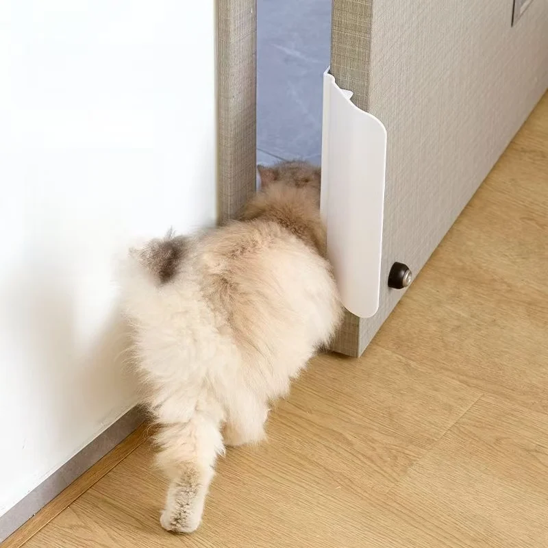Automatic Pet Door Opener Elastic Cord Cat Entry Doorway Door Closer Punch-Free Automatic Closers Open Hole pet door plastic pet door