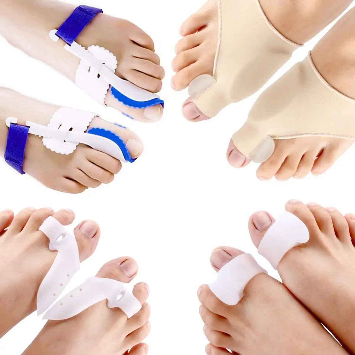 

Bunion Corrector and Bunion Relief Kit - Cure Pain in Big Toe Joint,Tailors Bunion, Hallux Valgus,Hammer Toe, Toe Separators