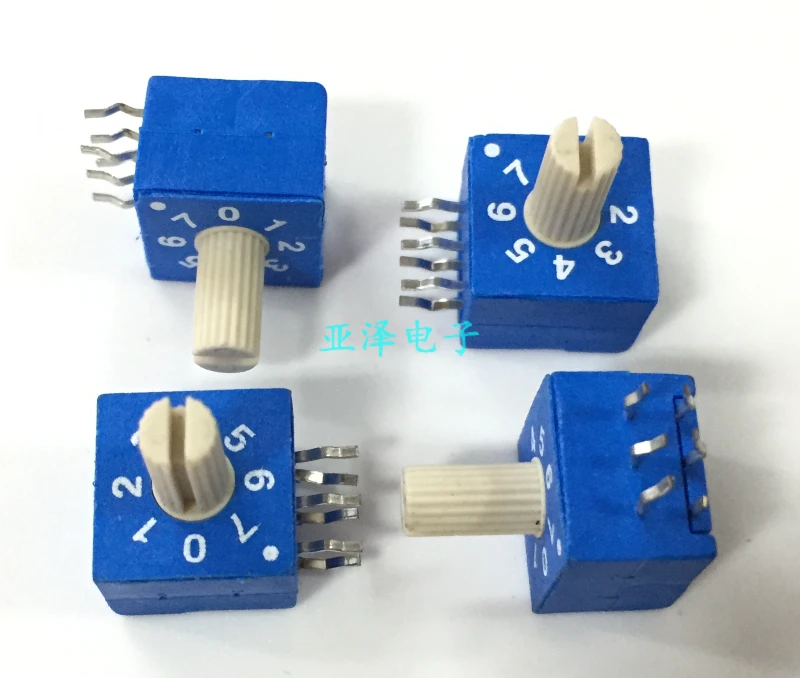 2pcs 8 gear 0-7 rotary DIP switch ERD208RRZ vertical coding switch with handle 3:3 motion sensing light switch