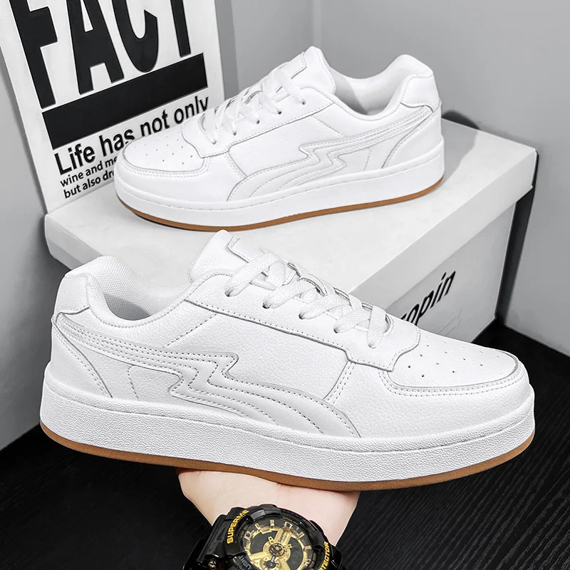 Men's Casual Breathable Sports Shoes Summer White Sneakers Student