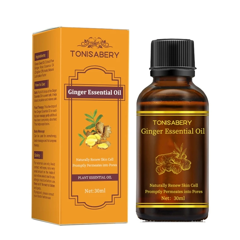 Ginger Massage Oil Sensual Body Oil for Massage Therapy Muscle Relaxation 30ml Natural Essential