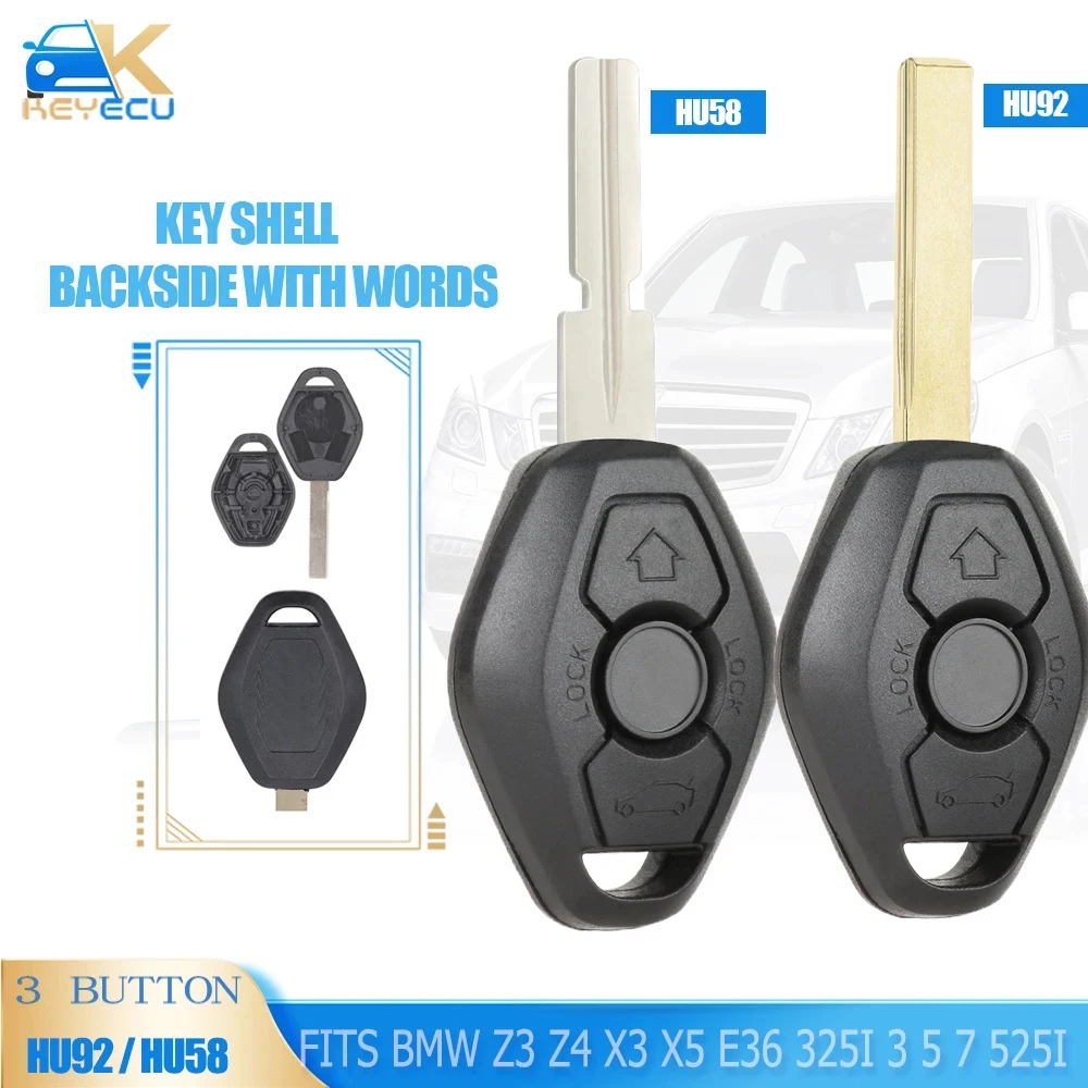 Flip Remote Key Shell Case For BMW 3/5/7 Series, Z3, Z4, X3, X5, M5, E38 E39 E46