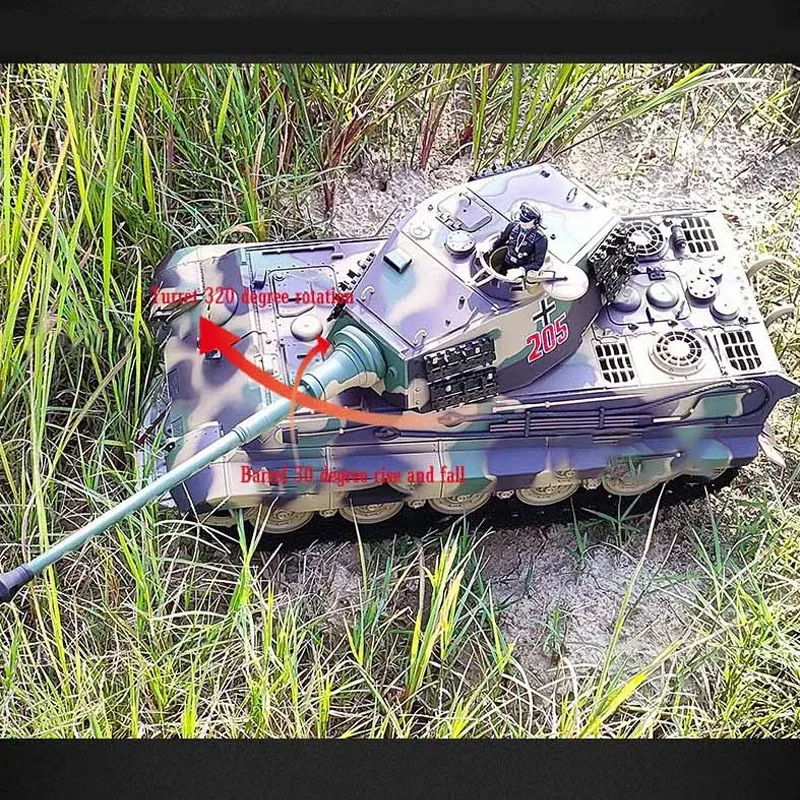 Henglong German "tiger" King (henschel) 7.0 Heavy Remote Control Tank 3888a Metal Track Road Wheel Rc Remote Control Model Toy 6