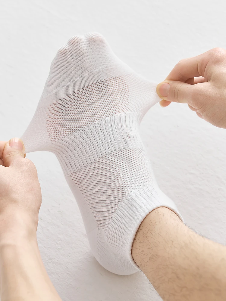 High Quality 6Pairs Men Socks Short Combed Cotton Mesh Breathable Odor proof and antibacterial Spring Summer for Male sock New