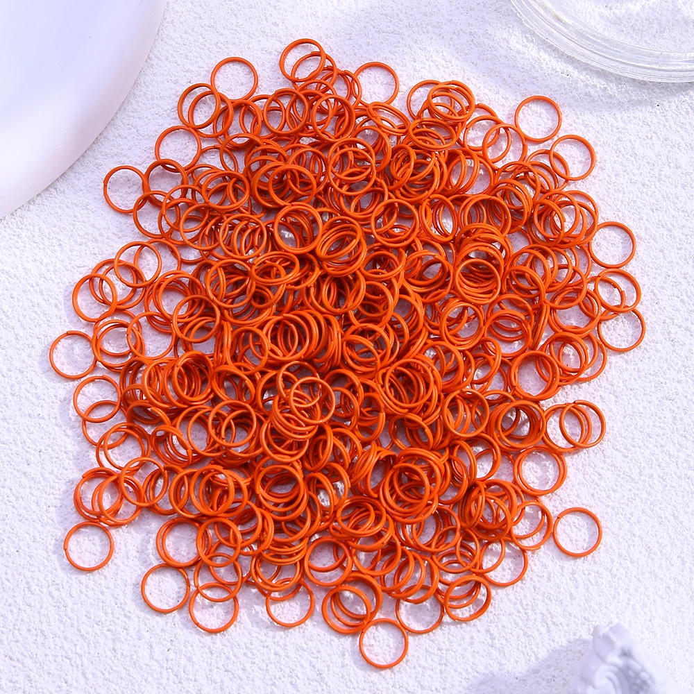 100pcs Colorful Painted Iron Rings for DIY Accessories and Keychains