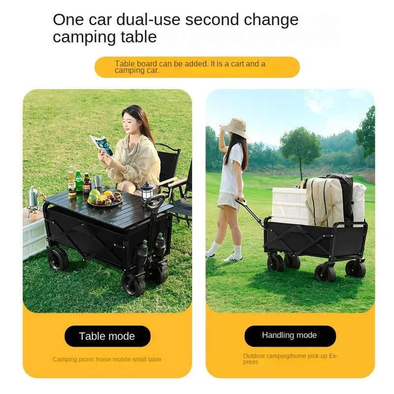 Outdoor camping cart children can lie down off-road wheels fold and stall small cart