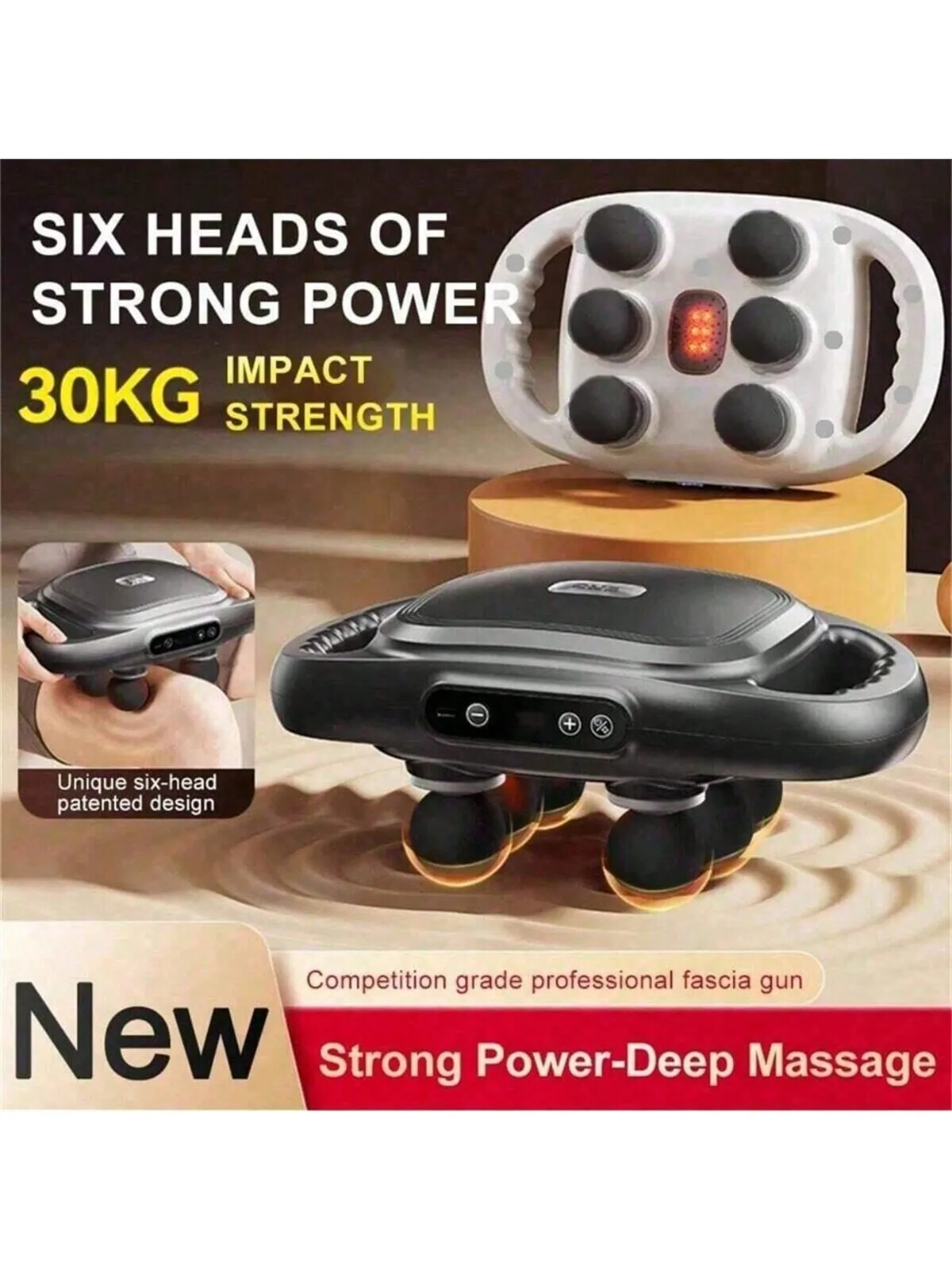 Wireless Deep Tissue Massage Gun for Back and Waist Relief