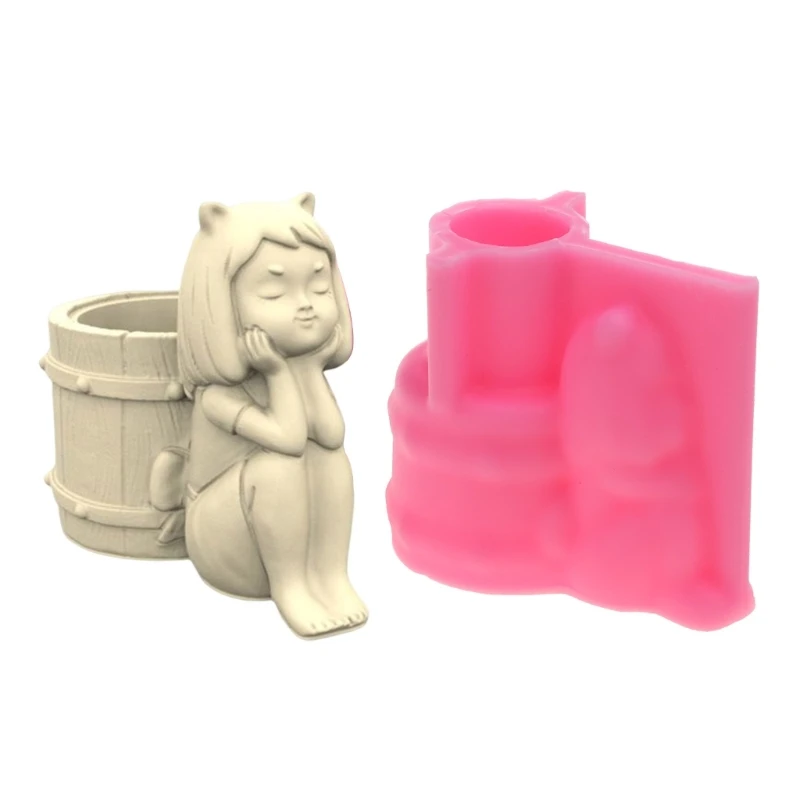 

Succulents Flower Pot Resin Silicone Mold Suitable for Diy Garden Concrete Flower Pot Holder Crafts Home Decor