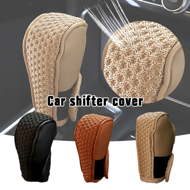 

Universal Car Handbrake Cover Gear Shift Collars Comfort Non-slip Handbrake Protective Cover Breathable Auto Gear Grip Cover